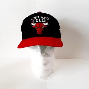 90's Chicago Bulls Black Snapback Hat Cap Twins  Adjustable